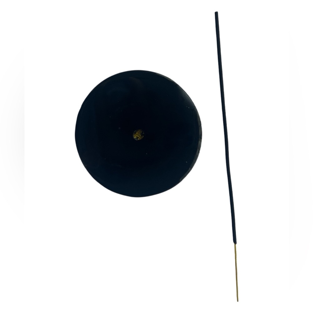 Black Incense burner stand with Gold Zodiac Accents- NEW - Picture 2 of 2